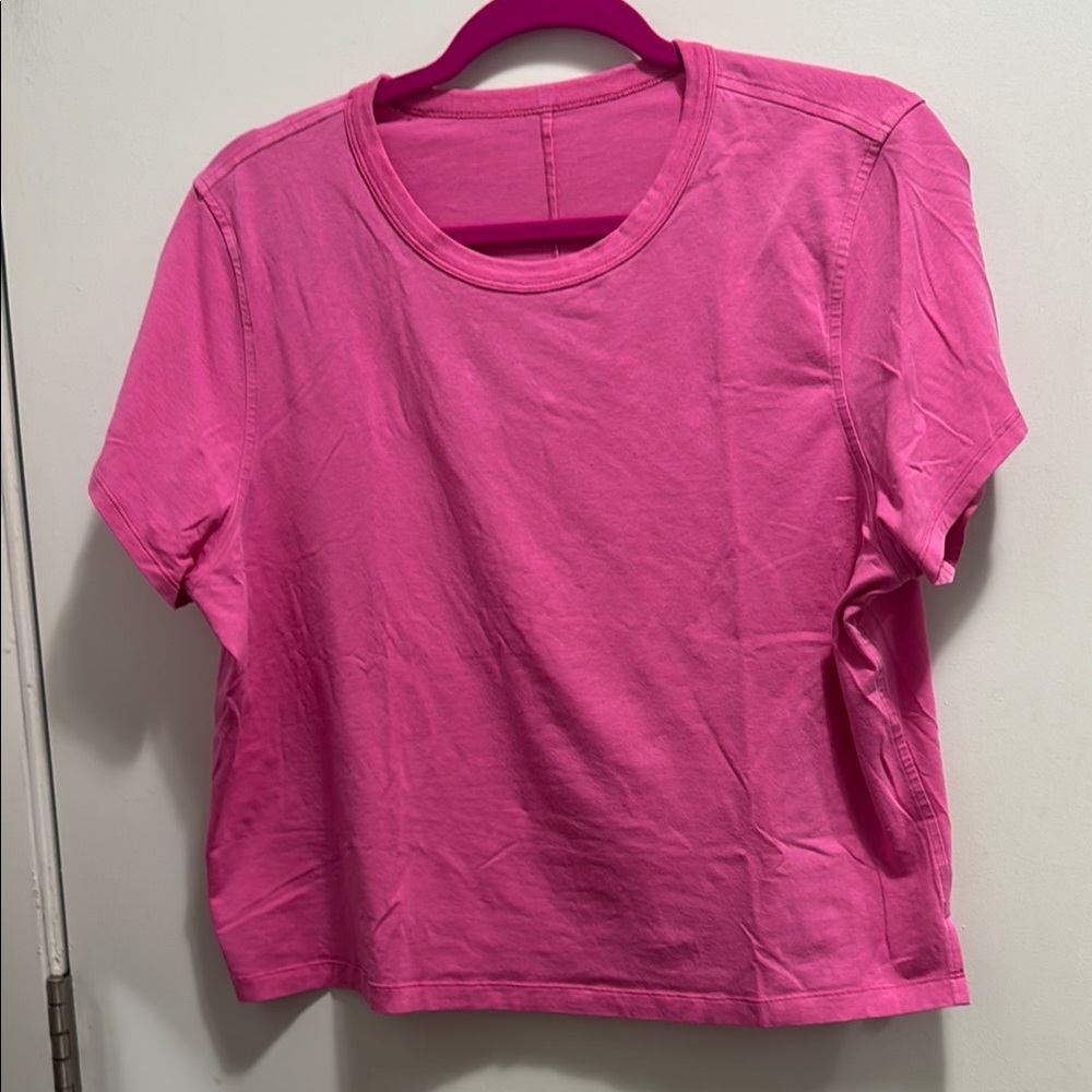 Lululemon Athletica Pink Boxy Short Sleeve Tee